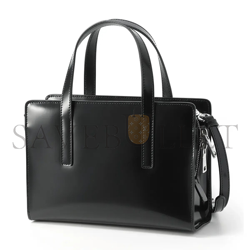 Pra*a handbag 2way bag shoulder bag black 1ba357 (22*15*6.5cm)